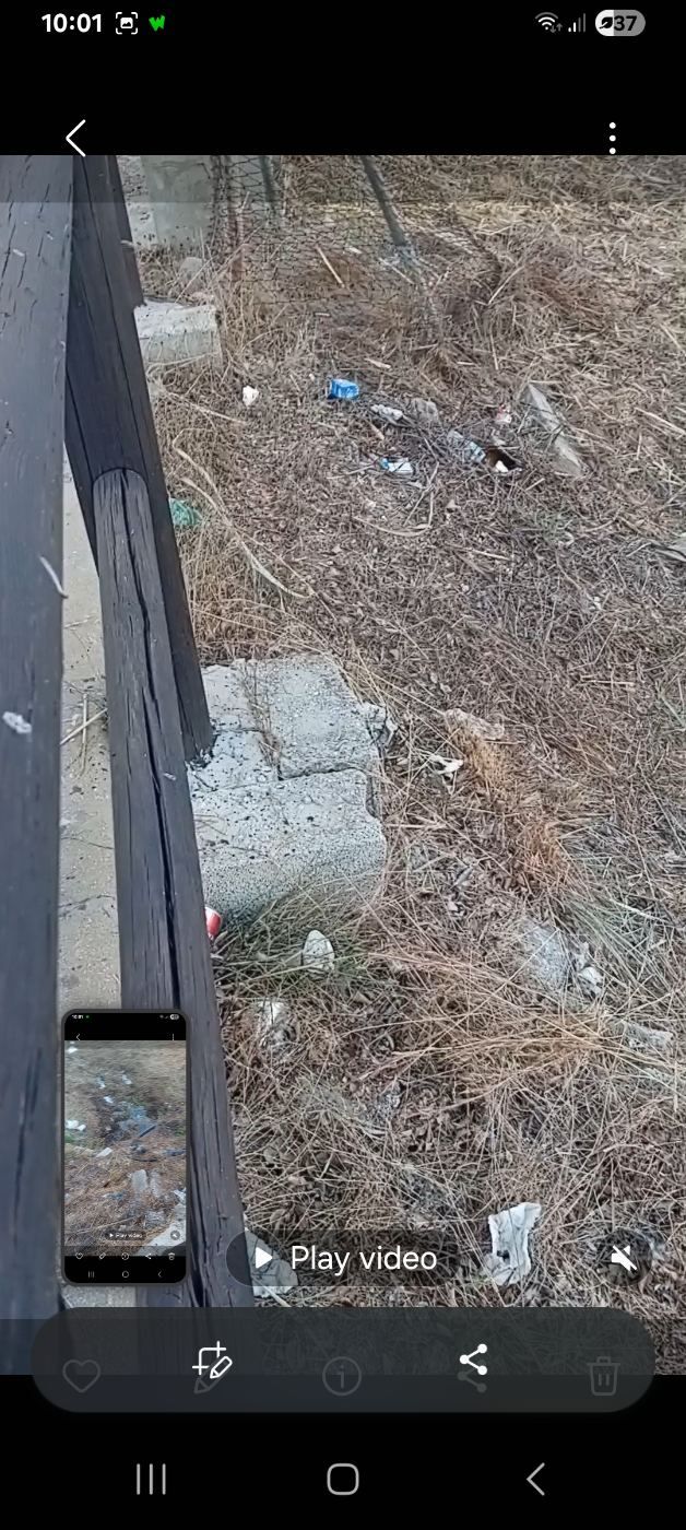 Cantidad de basura en el rio.