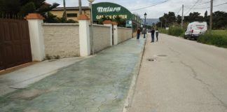Finalizan el acerado de la Ctra los baños