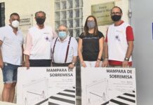 El Club Rotary dona mamparas para la escuela de música Club Rotary Manilva