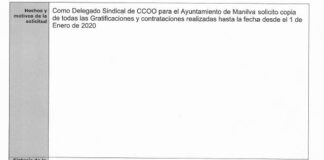 El sindicato CCOO en el Ayuntamiento de Manilva rompe su silencio CCOO