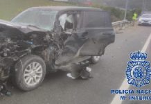 Persecución policial y detención en el peaje de Manilva Persecución en la Autopista de Manilva