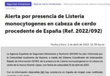 Alerta sanitaria tras detectar listerina en embutidos distribuidos en Manilva