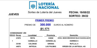 La lotería nacional reparte suerte en Sabinillas