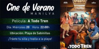 Hoy miércoles cine de verano en la playa de Sabinillas A todo tren