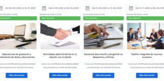 Nuevos cursos con certificado de profesionalidad