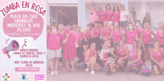 Zumba en Rosa para esta tarde en la Plaza del Cali zumba Bandera Rosa