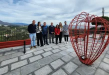 Inauguración romántica para el día de San Valentín balcon del amor en Manilva