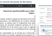 Se busca secretario/a municipal para el Ayuntamiento secretario Municipal