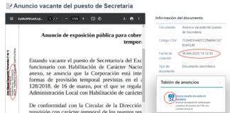 Se busca secretario/a municipal para el Ayuntamiento secretario Municipal