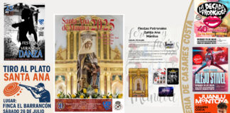 Programación del fin de semana con la festividad de Santa Ana