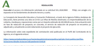 La Junta desmiente a Briones y deja en evidencia sus promesas sobre el IES Las Viñas