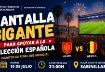 Pantalla gigante para seguir el España-Bélgica