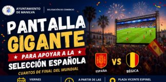 Pantalla gigante para seguir el España-Bélgica