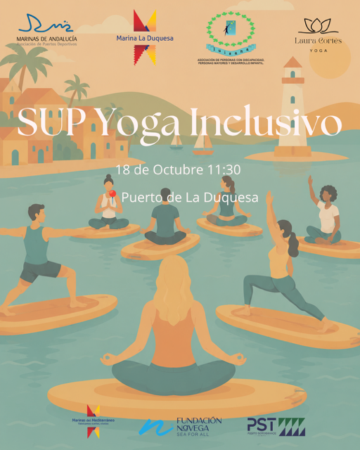 SUP Yoga inclusivo Puerto de La Duquesa SUP Yoga inclusivo Puerto de La Duquesa